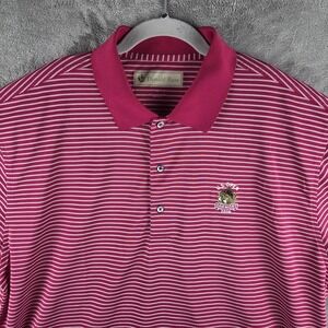 Donald Ross x US Open Oakmont 2016 Red Striped Polo Shirt Mens XL Golf Casual
